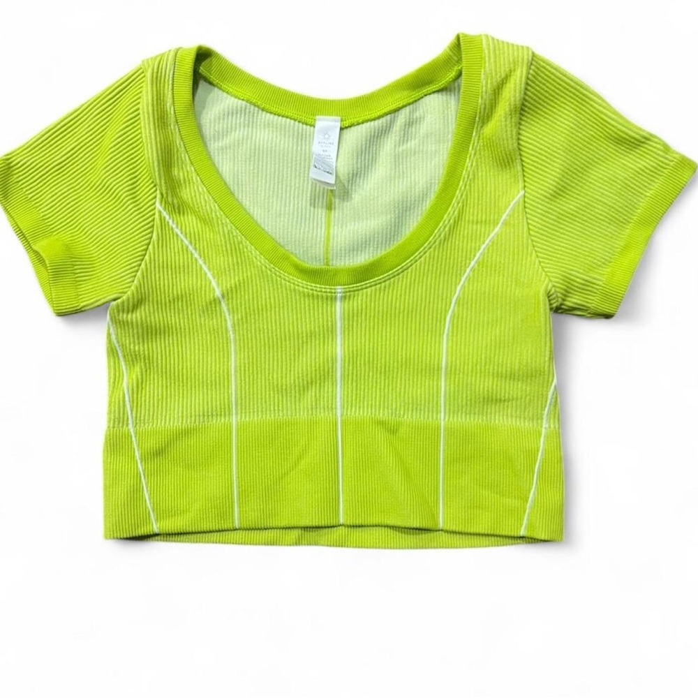 Offline by Aerie ribbed crop top with white stripes